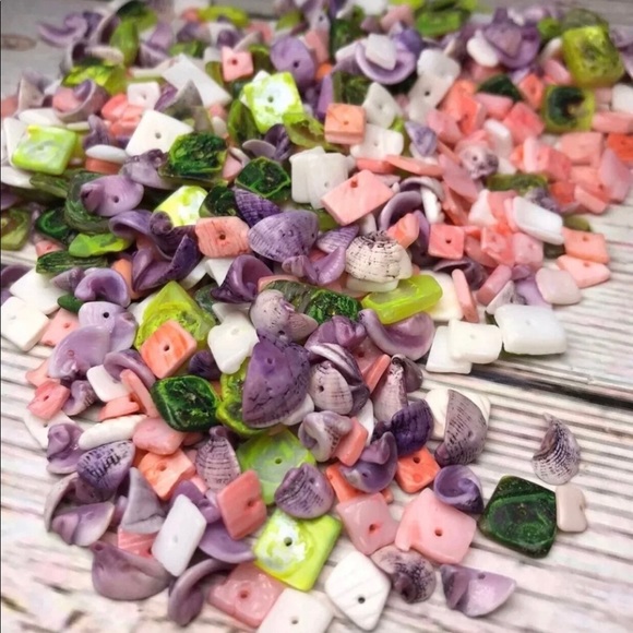 200+PCs of Mixed Puka & Mop Puka Pooka Shell Beads Jewelry Making DIY Bundle Lot - Picture 2 of 12
